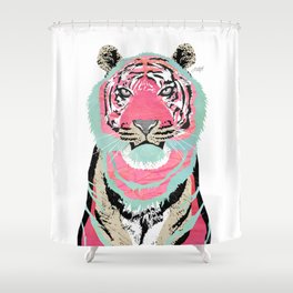 Pink Tiger Shower Curtain