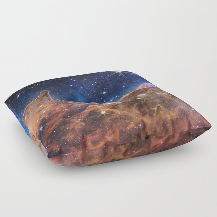 JWST Carina Nebula Vertical NASA James Webb Space Telescope Floor Pillow