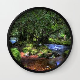 Quietly Flows The River Dart Wall Clock