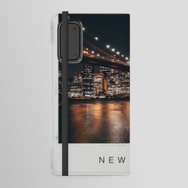 Brooklyn Bridge and Manhattan skyline in New York City Android Wallet Case