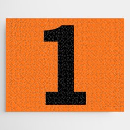 Number 1 (Black & Orange) Jigsaw Puzzle