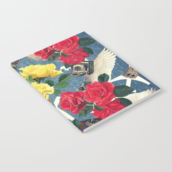 abstract flowers ,pattern Notebook
