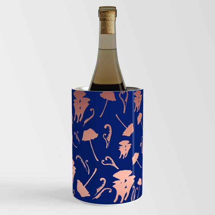 Mushrooms rose gold and blue Wine Chiller