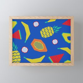 Carnival Fruits · Blue Framed Mini Art Print