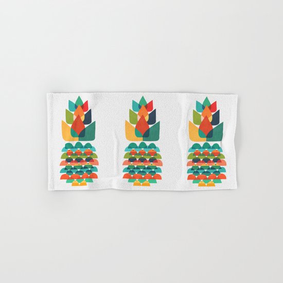 Colorful Whimsical Ananas Hand & Bath Towel