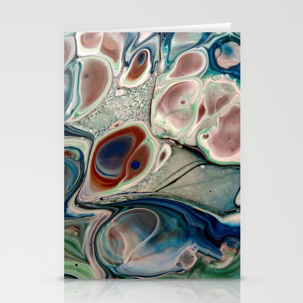 Fluid Acrylic Painting Cells Colorful And Unique Stationery