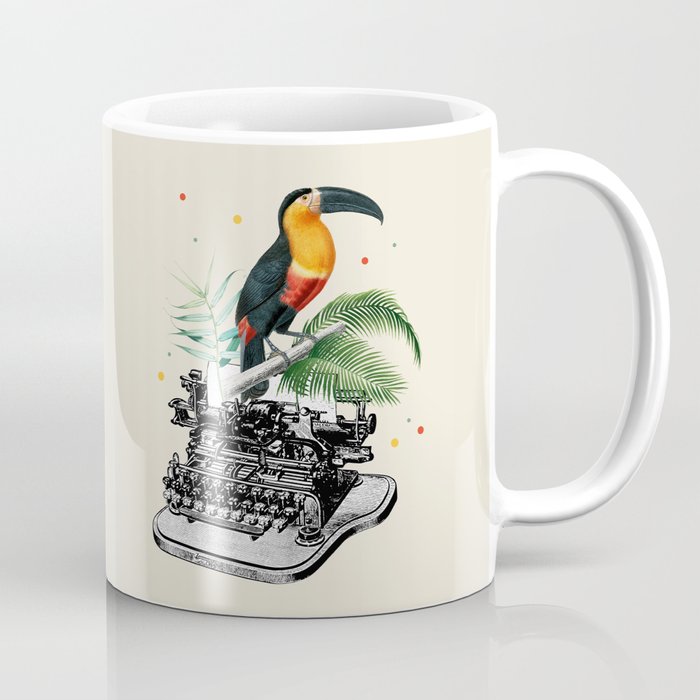Retro Style Tropical Composition Coffee Mug