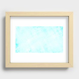 Soft blue distressed Recessed Framed Print