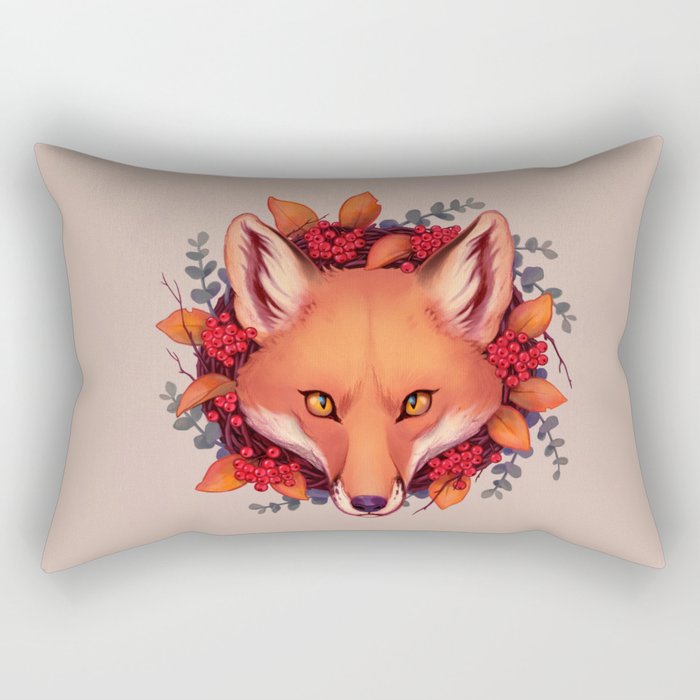 Fall Fox Rectangular Pillow