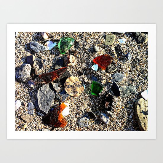 Lady in the Sand Art Print
