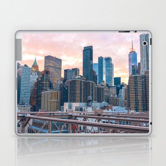 Brooklyn Bridge Sunset | New York City | Lower Manhattan Skyline Laptop & iPad Skin