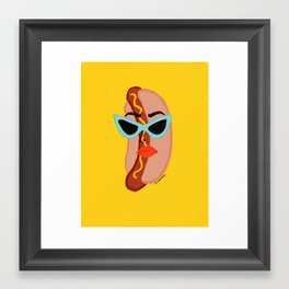 Hot Dog Babe Framed Art Print