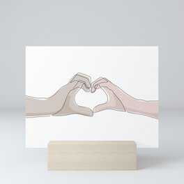 Hand Heart Shades Mini Art Print