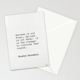Winston Churchill words Stationery Card
