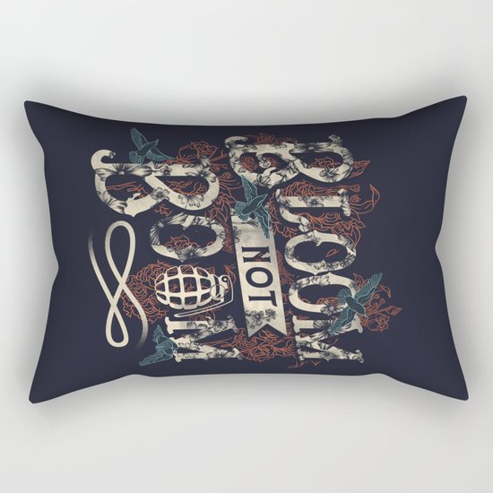Bloom not Boom Rectangular Pillow