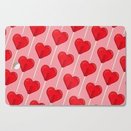 Heart Lollipop - Pink Cutting Board