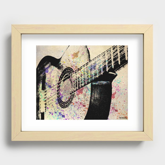 Guitar Recessed Framed Print
