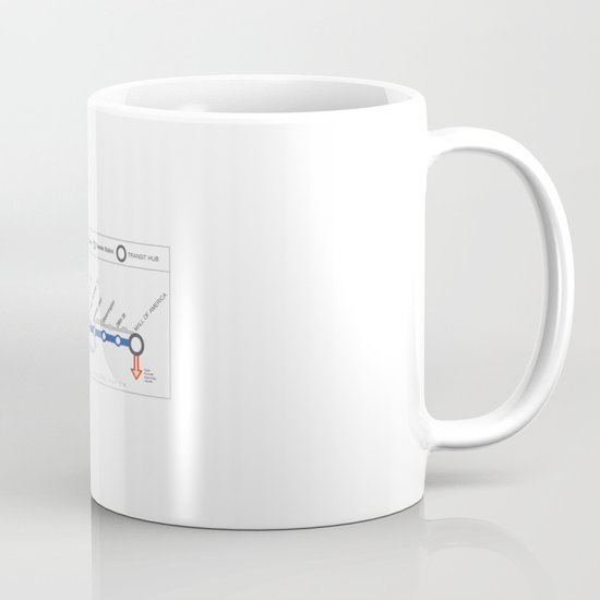 Twin Cities METRO Blue Line Map Coffee Mug
