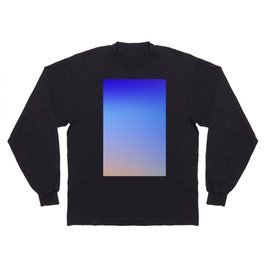 21  Blue Gradient Background 220715 Minimalist Art Valourine Digital Design Long Sleeve T-shirt