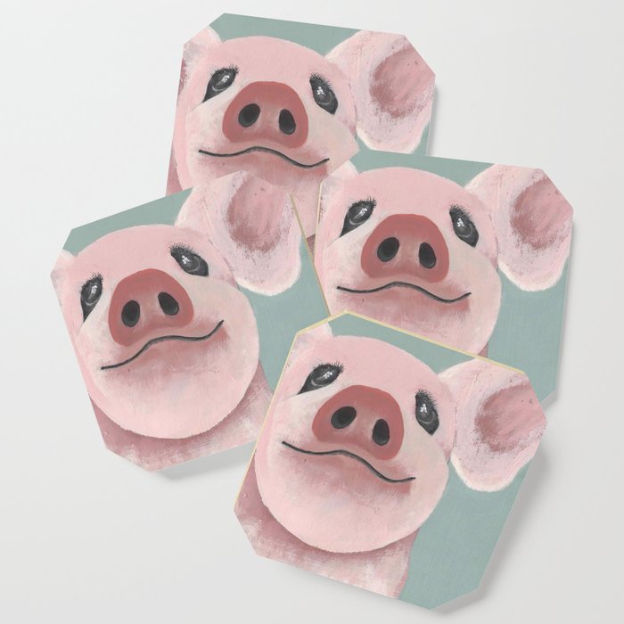 Original Painting Farm Friends Baby Pig Cute Pig Painting