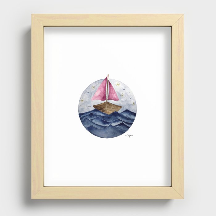 Rough Seas Recessed Framed Print