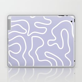 Squiggle Maze Minimalist Abstract Pattern in Light Pastel Periwinkle Purple Laptop Skin