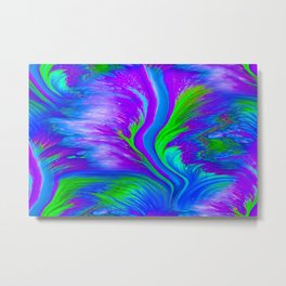 Abstract Peacock Feather Metal Print | Alternateuniverse, Abstractpeacock, Neoncolors, Neonfeather, Neongreen, Psychedelic, Neonpurple, Feathers, Colorful, Greenfeathers 
