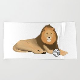 Lion Volleyball Beach Towel