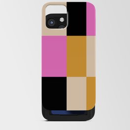 Shapes 15 | Pink Black Mustard iPhone Card Case
