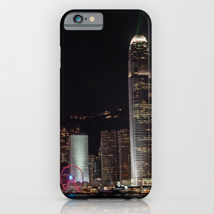 Hong Kong Skyline at Night iPhone Case