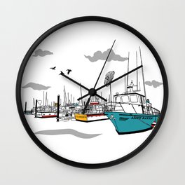 Tillamook Coast Travel Print Wall Clock