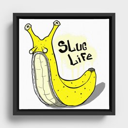 Banana Slug Framed Canvas