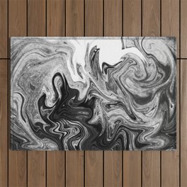 Abstract Marble Painting Outdoor Rug