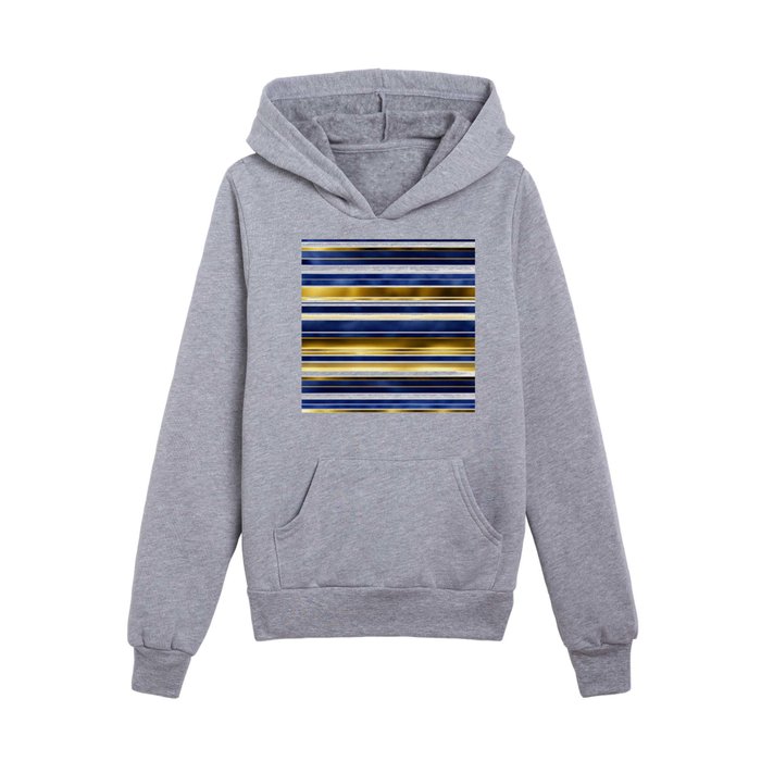 Navy Blue Gold Popular Summer Collection Kids Pullover Hoodie