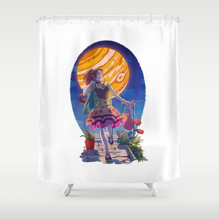 Sailor Jupiter Fashion Planet Shower Curtain