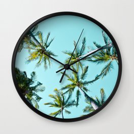 Kāma'ole Beach Palms Wall Clock