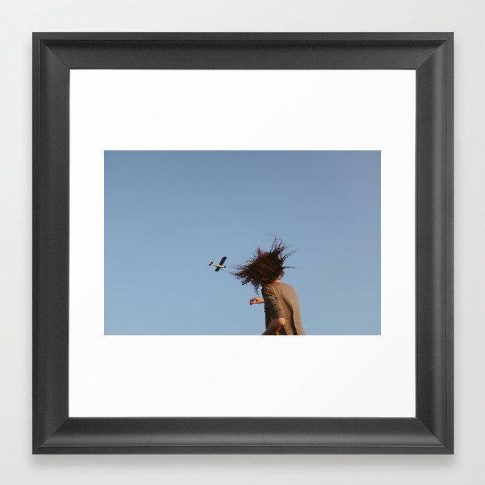 Kelly and the Airplane Framed Art Print