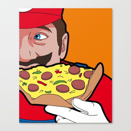 The secret Life of Heroes - MarioFood Canvas Print