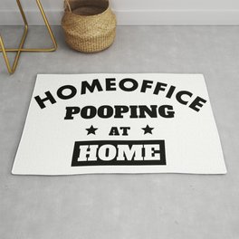 Homeoffice Pooping at Home Rug