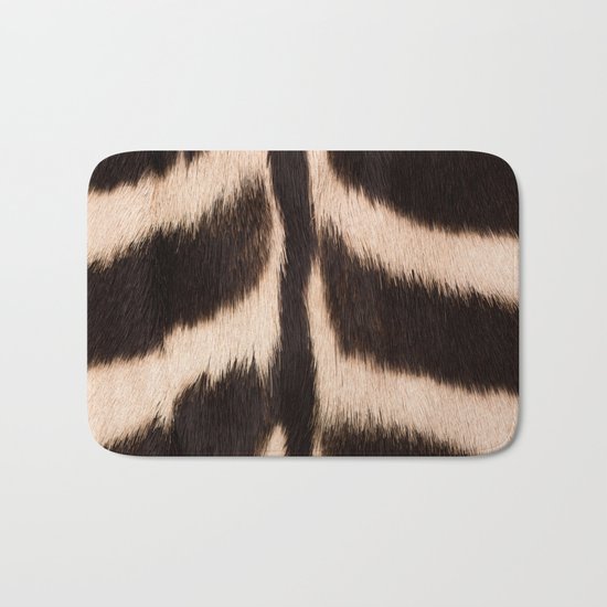 Zebra - zebra stripes -zebra skin - genuine - beautiful - #society6 #buyart Bath Mat