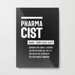 Pharmacist Definition Funny Gift Classic Metal Print | Pharmacyquotes, Black And White, Pharmacy, Pharmacistdesigns, Chemist, Pharmacist, Graphicdesign, Job, Healthcare, Typography 