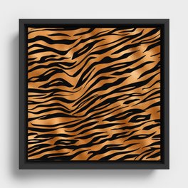 Amazing Copper and Gold Design Pattern Framed Canvas