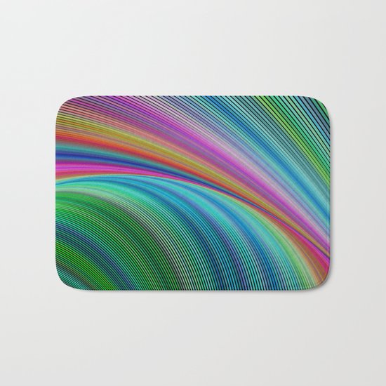 Colorful distortion Bath Mat