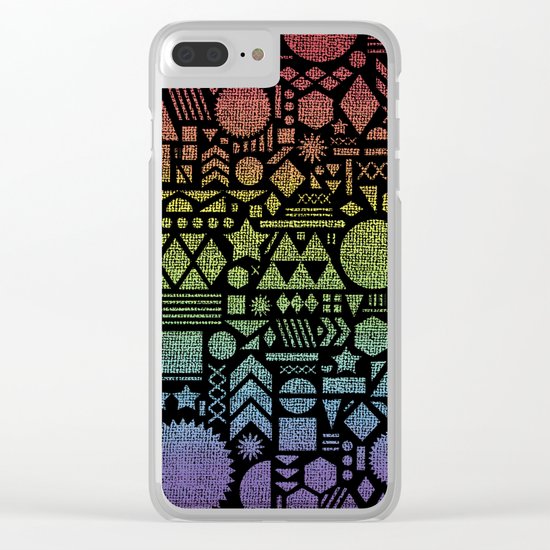 Modern Elements with Spectrum. Clear iPhone Case