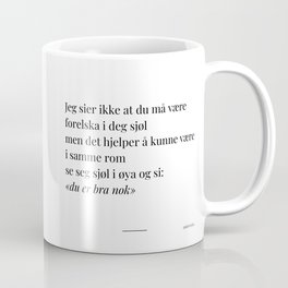 Poesikopp / BRA NOK / @skrivelisa Coffee Mug