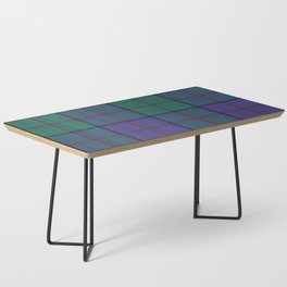 Blue and Green Square Pattern Coffee Table