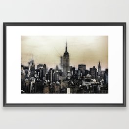 New York City Skyline - Sketch Art Framed Art Print
