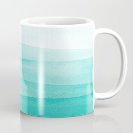 Mint Green Watercolor Ombré Dip Dyed Coffee Mug