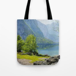 Afternoon at Obersee lake Tote Bag