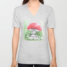 Empire of Mushrooms: Amanita Muscaria V Neck T Shirt